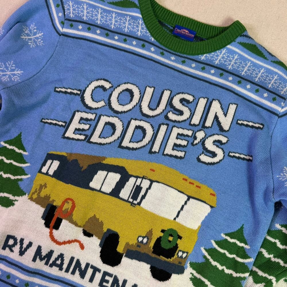 National Lampoons Christmas Vacation Cousin Eddie Ugly Sweater Adult Small